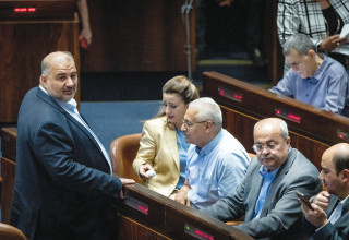 יו"ר רע"מ ח"כ מנסור עבאס בכנסת (צילום: יונתן זינדל, פלאש 90)