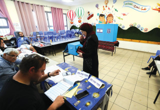 קלפי בטייבה (צילום: ג'מאל עוואד, פלאש 90)