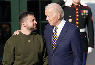 זלנסקי וביידן בבית הלבן (צילום:  רויטרס)