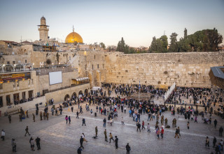 מבט על הכותל המערבי וכיפת הסלע   (צילום:  יונתן זינדל פלאש 90)