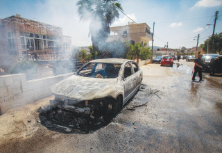 התפרעויות מתנחלים (צילום: נאסר אישתיה, פלאש 90)