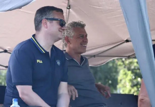 הגיעו לבחון מקרוב. גולדהאר ומנספורד (צילום: אתר רשמי, מכבי תל אביב)