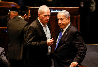 בנימין נתניהו, יואב גלנט (צילום: REUTERS/Amir Cohen)
