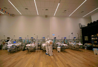 מחלקת הקורונה בבית החולים זיו (צילום:  AFP via Getty Images)