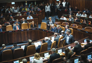 אולם מליאת הכנסת (צילום: יונתן זינדל, פלאש 90)