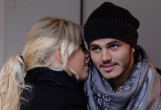 וונדה נארה איקרדי לצד בעלה מאורו איקרדי (צילום: Claudio Villa / Stringer)