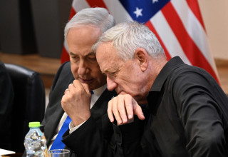 בנימין נתניהו, בני גנץ (צילום: לע"מ)