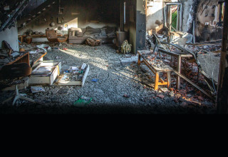 בית בקיבוץ בארי לאחר הטבח (צילום:  אדי ישראל, פלאש 90)