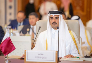 אמיר קטאר שיח' תמים בן חמד אאל ת'אני (צילום:  Saudi Press Agency/Handout via REUTERS)