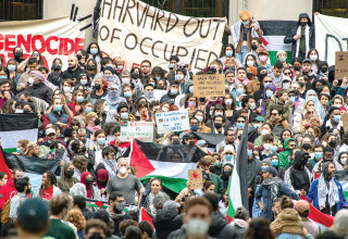 הפגנה, אוני' הרווארד (צילום:  JOSEPH PREZIOSO.GettyImages)