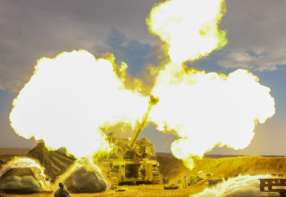 כוחות תותחנים בגבול לבנון (צילום: דויד כהן, פלאש 90)