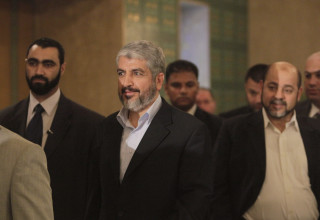 חאלד משאעל, מוסא אבו מרזוק (צילום: REUTERS/Asmaa Waguih)