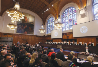 הדיון בבית הדין בהאג  (צילום:  רויטרס)