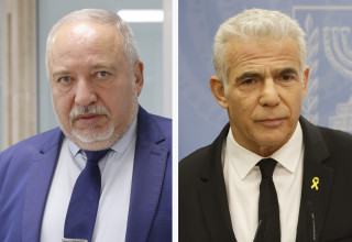 יאיר לפיד, אביגדור ליברמן (צילום: מרק ישראל סלם)