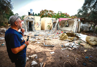 בתים בקיבוץ רעים לאחר טבח ה-7 באוקטובר (צילום:   יוסי זמיר פלאש 90)