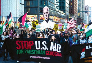 הפגנה פרו-פלסטינית בניו יורק (צילום:  רויטרס)