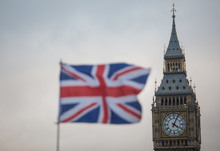 דגל בריטניה על רקע של הביג בן (צילום:   Jack Taylor/Getty Images)