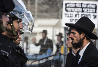 מחאת גיוס (צילום: REUTERS/Nir Elias)