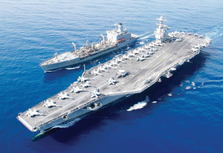 נושאת המטוסים האמריקאית ג'רלד פורד 14 באוקטובר (צילום: רויטרס)