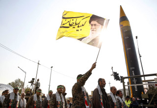 מצעד איראני בטהרן (צילום: AFP via Getty Images)