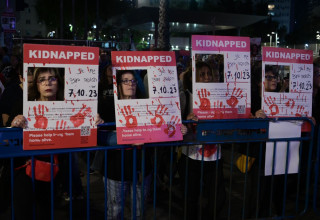 הפגנת משפחות החטופים (צילום: אבשלום ששוני)