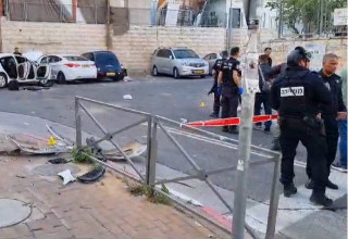 זירת הפיגוע בירושלים  (צילום: דוברות מד"א)