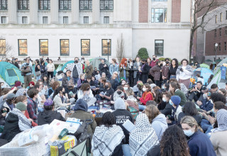 ההפגנות באוניברסיטת קולומביה (צילום: רויטרס)