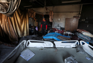 בית חולים בעזה (צילום: REUTERS/Dawoud Abu Alkas)