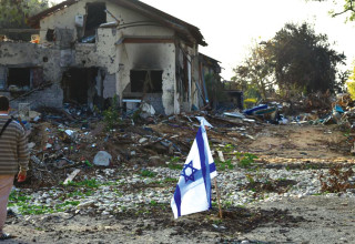 קיבוץ בארי אחרי שבעה באוקטובר (צילום: אבשלום ששוני)