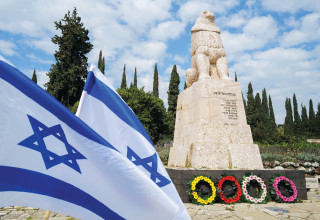 האריה השואג בתל חי (צילום: מיכאל גלעדי, פלאש 90)