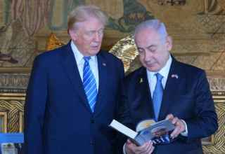 בנימין נתניהו ודונלד טראמפ (צילום:  עמוס בן גרשום/לע״מ)