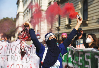 מחאה נגד ישראל בלונדון (צילום: רויטרס)