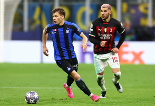 ניקולו בארלה אינטר לצד תאו הרננדז מילאן (צילום: GettyImages)