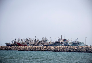 נמל בנדר עבאס (צילום: Nazanin Tabatabaee/WANA (West Asia News Agency) via REUTERS)