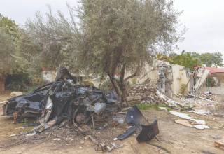 חורבן בקיבוץ נירים (צילום: יוסי אלוני, פלאש 90)