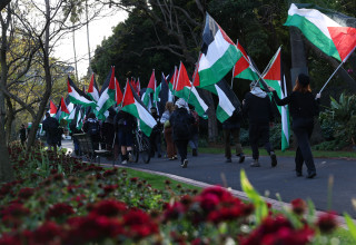 "הכרה בצורך להקים מדינה פלסטינית עשויה לשנות את המצב הבינלאומי". דגלי פלסטין (צילום: רויטרס)
