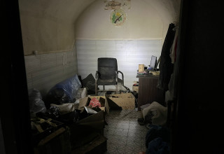 חדר שהייה שאותר במנהרת חמאס (צילום: דובר צה"ל)