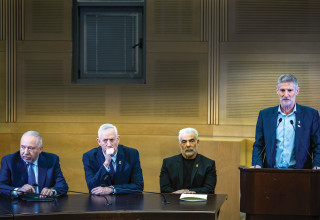 ראשי האופוזיציה: יאיר גולן, יאיר לפיד, בני גנץ ואביגדור ליברמן (צילום: יונתן זינדל, פלאש 90)