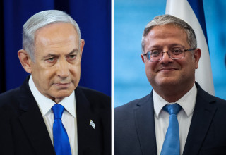 איתמר בן גביר, בנימין נתניהו (צילום: יונתן זינדל, פלאש 90,REUTERS/Nir Elias)