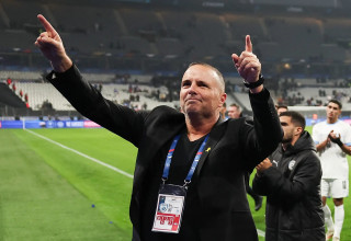 מאמן נבחרת ישראל רן בן שמעון (צילום: GettyImages, FRANCK FIFE / AFP)