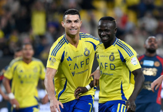 סאדיו מאנה, כריסטיאנו רונאלדו, שחקני אל נאסר (צילום: רויטרס)