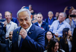 בנימין נתניהו בבית המשפט (צילום: חיים גולדברג, פלאש 90)