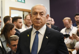 בנימין נתניהו בבית המשפט (צילום:  רובי קסטרו)