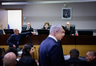 השופטים במשפט נתניהו (צילום: חיים גולדברג, פלאש 90)