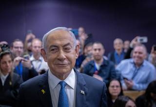 משפט נתניהו (צילום:  חיים גולדברג, פלאש 90)