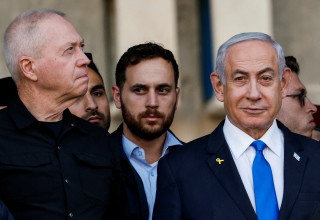 בנימין נתניהו, יואב גלנט (צילום: REUTERS/Amir Cohen)
