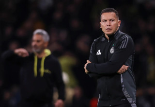 ברק בכר מאמן מכבי חיפה מאוכזב (צילום: מאור אלקסלסי)