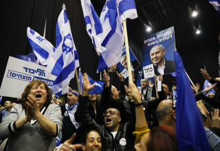 תומכי הליכוד (צילום: אוליביה פיטוסי, פלאש 90)