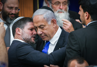 בצלאל סמוטריץ', בנימין נתניהו (צילום: אריה לייב אדאמס, פלאש 90)