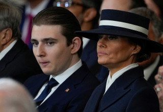 בארון ומלניה טראמפ (צילום: רויטרס)